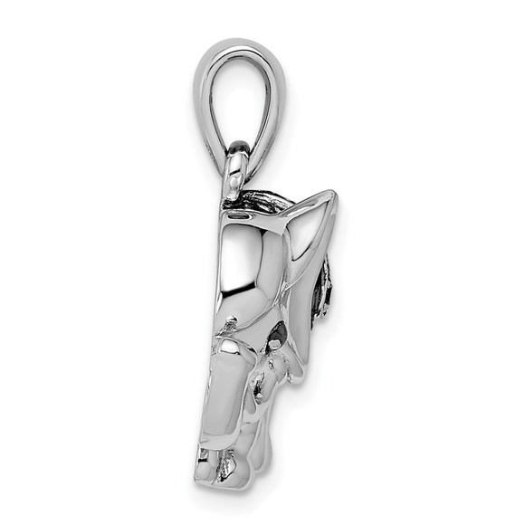 925 Sterling Silver Rhodium Rhodolite Garnet Elephant Necklace Charm Pendant - Picture 2 of 4